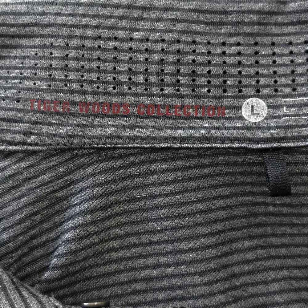 Nike Golf Tiger Woods Collection Dri-Fit Control Stripe Polo Men's Large Audi - Picture 5 of 6